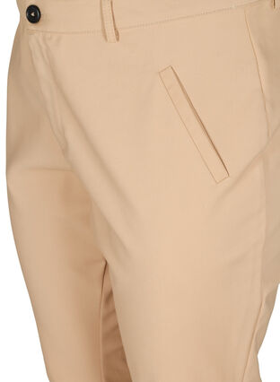 Klassiske bukser med ankellengde, Sand, Packshot image number 2