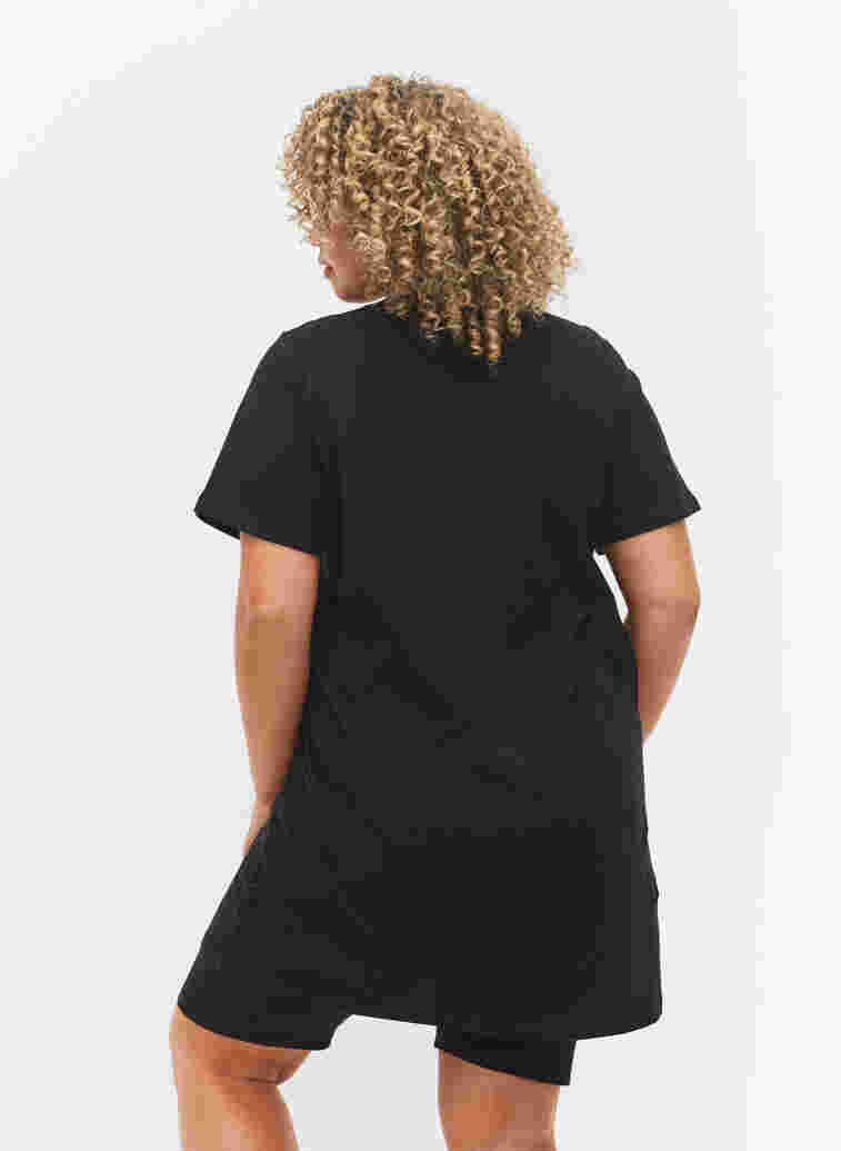 T-skjorte i bomull med korte ermer, Black Tiger, Model image number 1