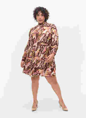 Mønstrete tunika med glidelås og A-form, AOP, Model image number 2