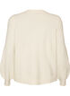 Cardigan i myk strikk med gullfargede knapper, Vanilje, Packshot image number 1