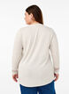 Bluse med broderidetaljer og lange ermer, Beige, Model image number 2