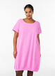 Kortermet kjole i bomull, Rosa, Model image number 0