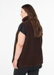 Teddy fleece vest med glidelås og lommer, Brun, Model image number 2