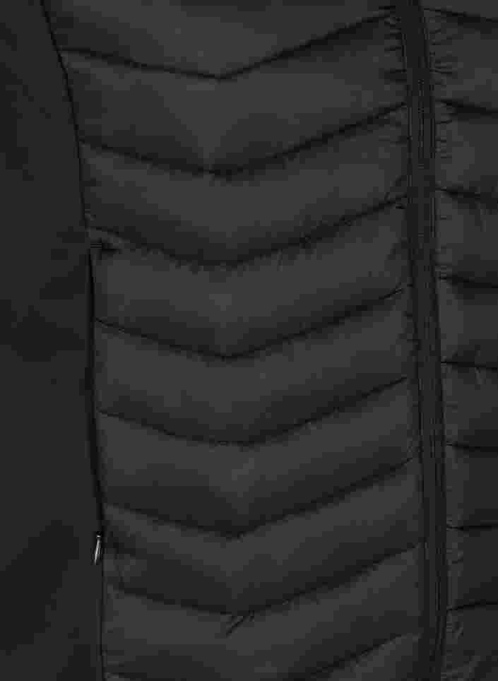 Vattert vest med lommer, Black, Packshot image number 3