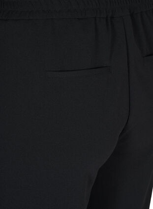 Shorts med strikkant og lommer, Black, Packshot image number 3