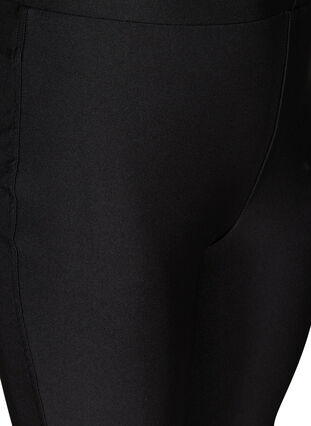 Shiny leggings med baklommer og høyt liv, Black, Packshot image number 2