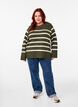 Strikket bluse med rund hals og striper, D. Bag Birch Stripe, Model image number 2