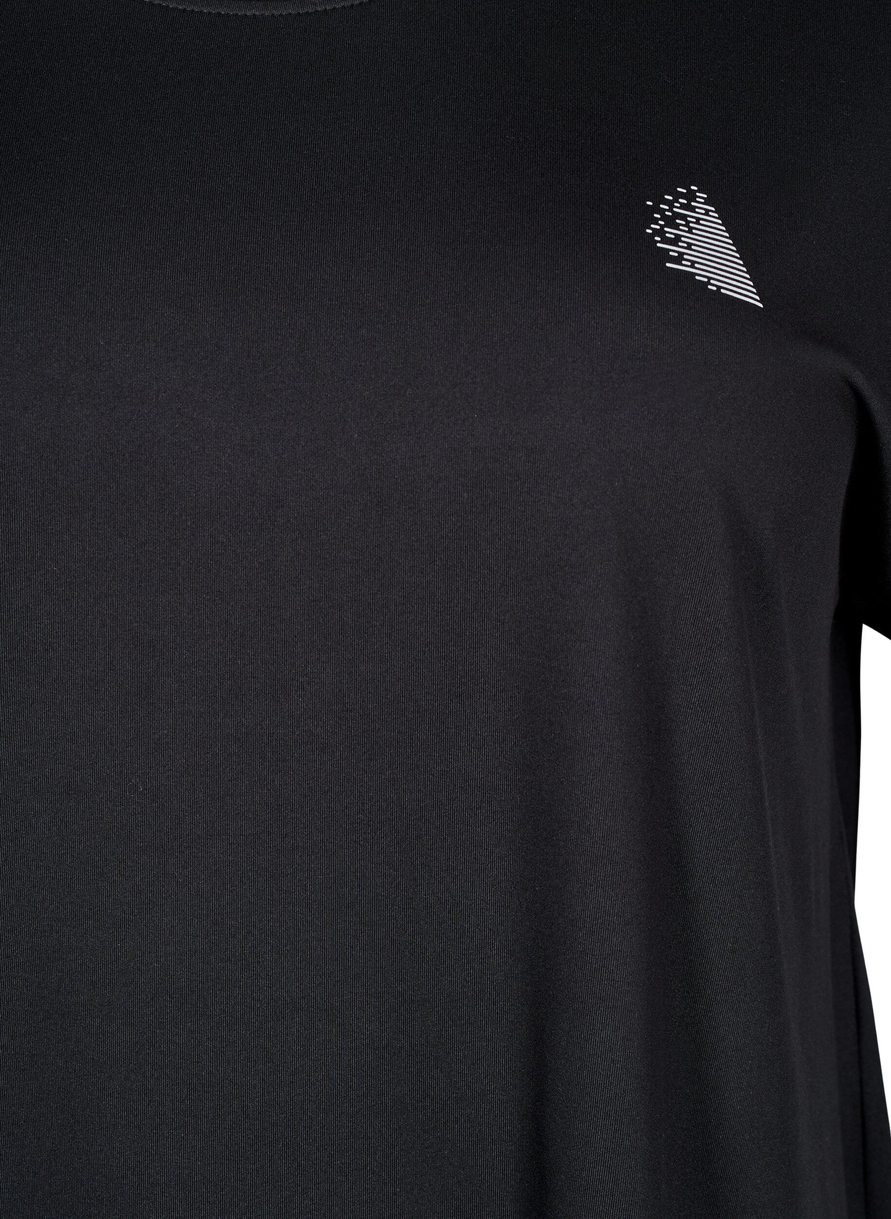 ZizziLang trengings T-skjorte, Svart, Packshot image number 2