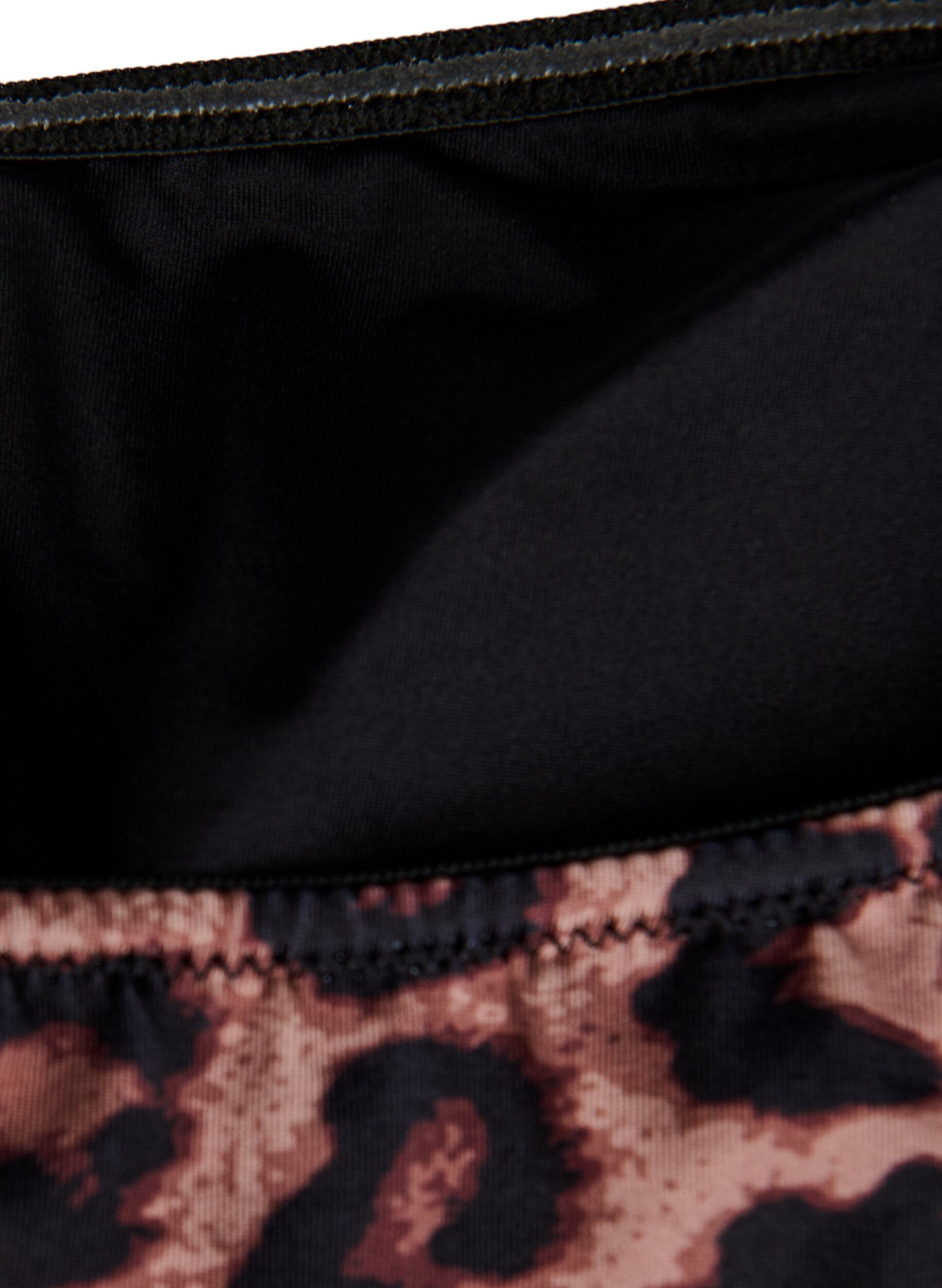 Zizzi Leopardm&oslash;nstret bandeau bikinitopp, Beige, Packshot image number 3