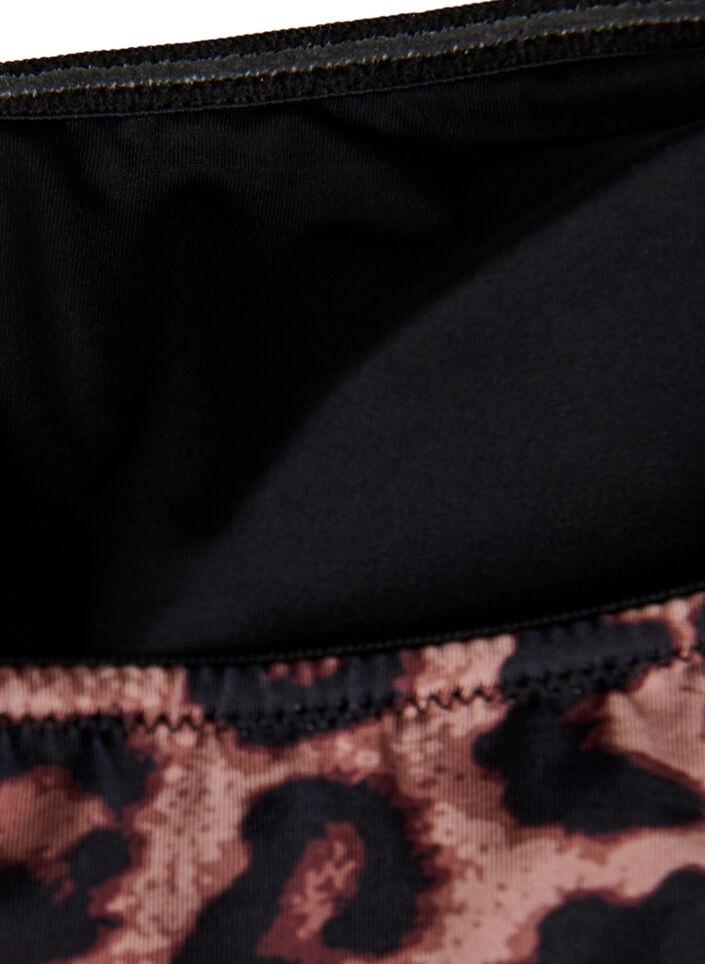 Leopardmønstret bandeau bikinitopp, Beige, Packshot image number 3