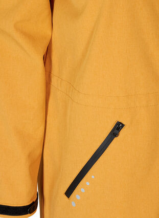 Lang softshelljakke med hette, Spruce Yellow, Packshot image number 3