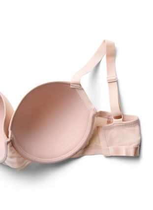 Zizzi Formstøpt BH med mesh, Nude, Packshot image number 3