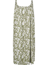 Midi strap dress in organic cotton, Grønn Midi strap dress in organic cotton