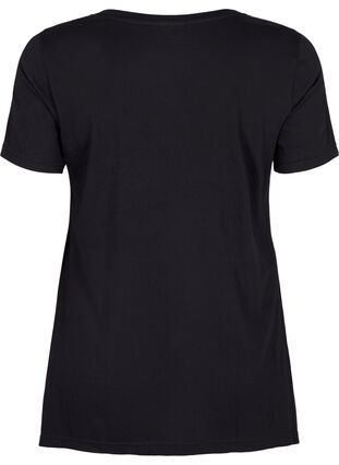 T-skjorte av bomull med korte ermer, Black LOVE, Packshot image number 1