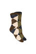 2-pakning med sokker med harlekintrykk, Brun, Packshot image number 1