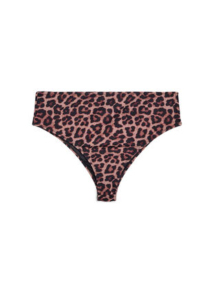 Zizzi Leopardmønstret brazilian-bikinitruse, Beige, Packshot image number 1