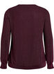Bluse med fiskebensm&oslash;nster og glittertr&aring;d, M&oslash;rk Bordeaux, Packshot image number 1