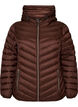 Lett jakke med hette, Brun, Packshot image number 0