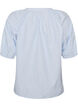 Skjortebluse med knappelukking og knytebelte, Bl&aring;, Packshot image number 1