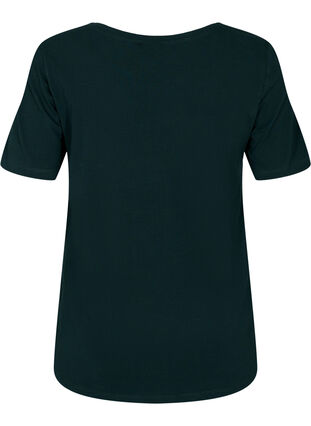 Ensfarget basis T-skjorte i bomull, Scarab, Packshot image number 1