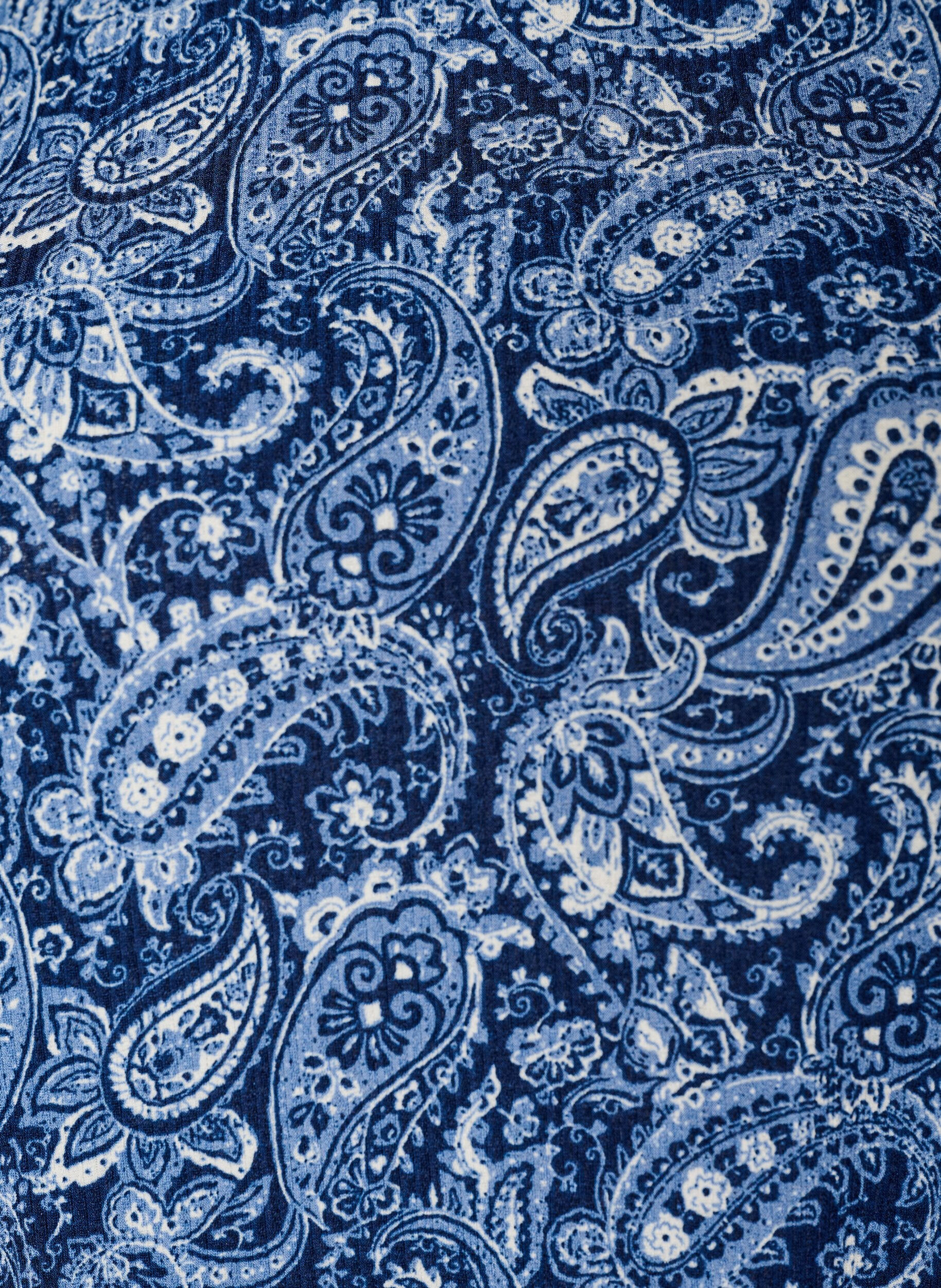 ZizziM&oslash;nstret bluse med korte ermer, Bl&aring;, Packshot image number 2