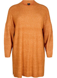 Lang strikket bluse med lange ermer, Autumnal Mel.