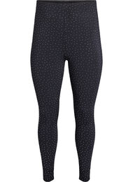 Leggings med rhinesteiner, Svart