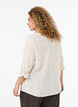 Bomullsbluse med V-hals, Vanilje, Model image number 2