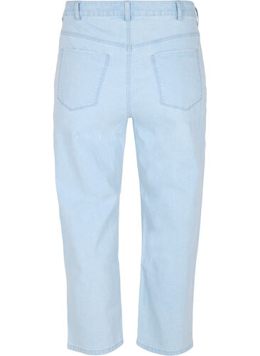 Straight jeans med ankellengde, Light blue denim, Packshot image number 1