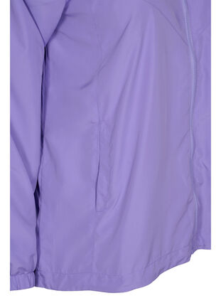 Justerbar kort jakke med hette, Paisley Purple, Packshot image number 3