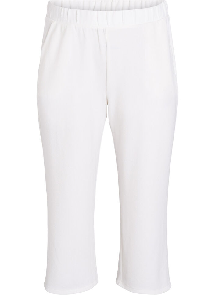 Loose fit bukser med 7/8 lengde, Beige, Packshot image number 0