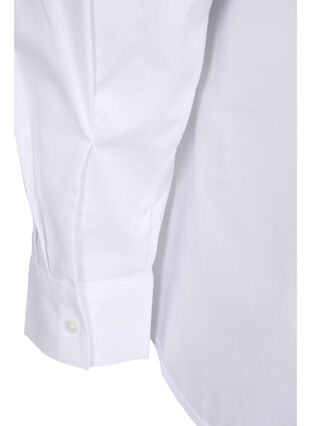 Skjorte i bomullsblanding, Bright White, Packshot image number 3