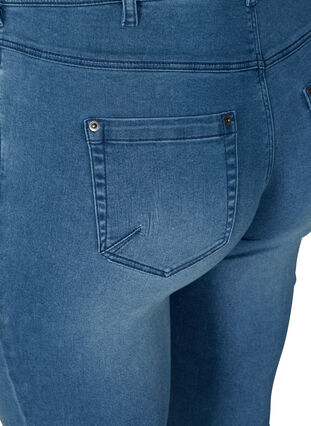 Slim fit Emily jeans med en normal høyde i livet, Blue denim, Packshot image number 3