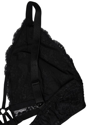 Blonde-BH med string, Black, Packshot image number 3