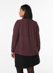 Skjorte med teksturert prikkemønster og broderidetaljer, Mørk Bordeaux, Model image number 2