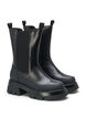Skinnboot med chunky såle og bred passform, Black, Packshot image number 1