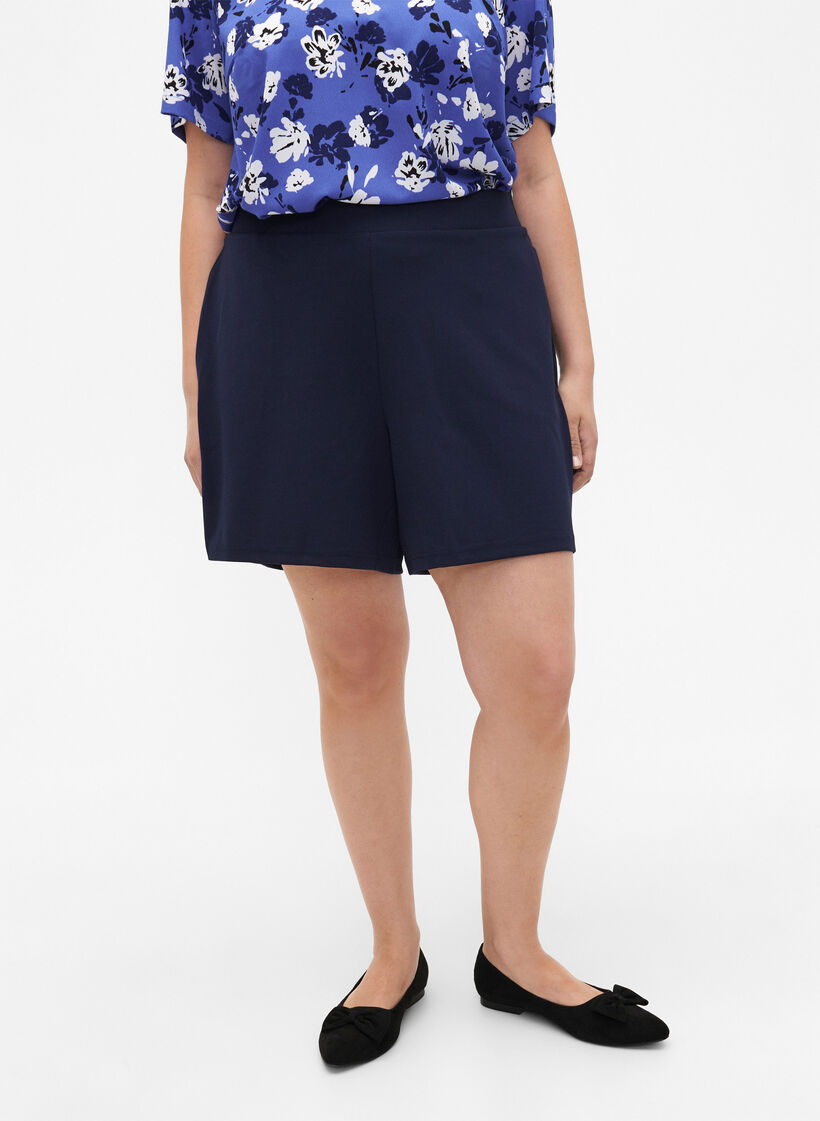 FLASH - Løstsittende shorts med lommer, Blå, Model image number 3