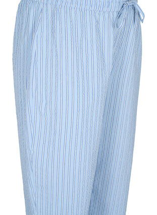 Løse stripete pysjamasbukser i bomull, Chambray Blue Stripe, Packshot image number 2