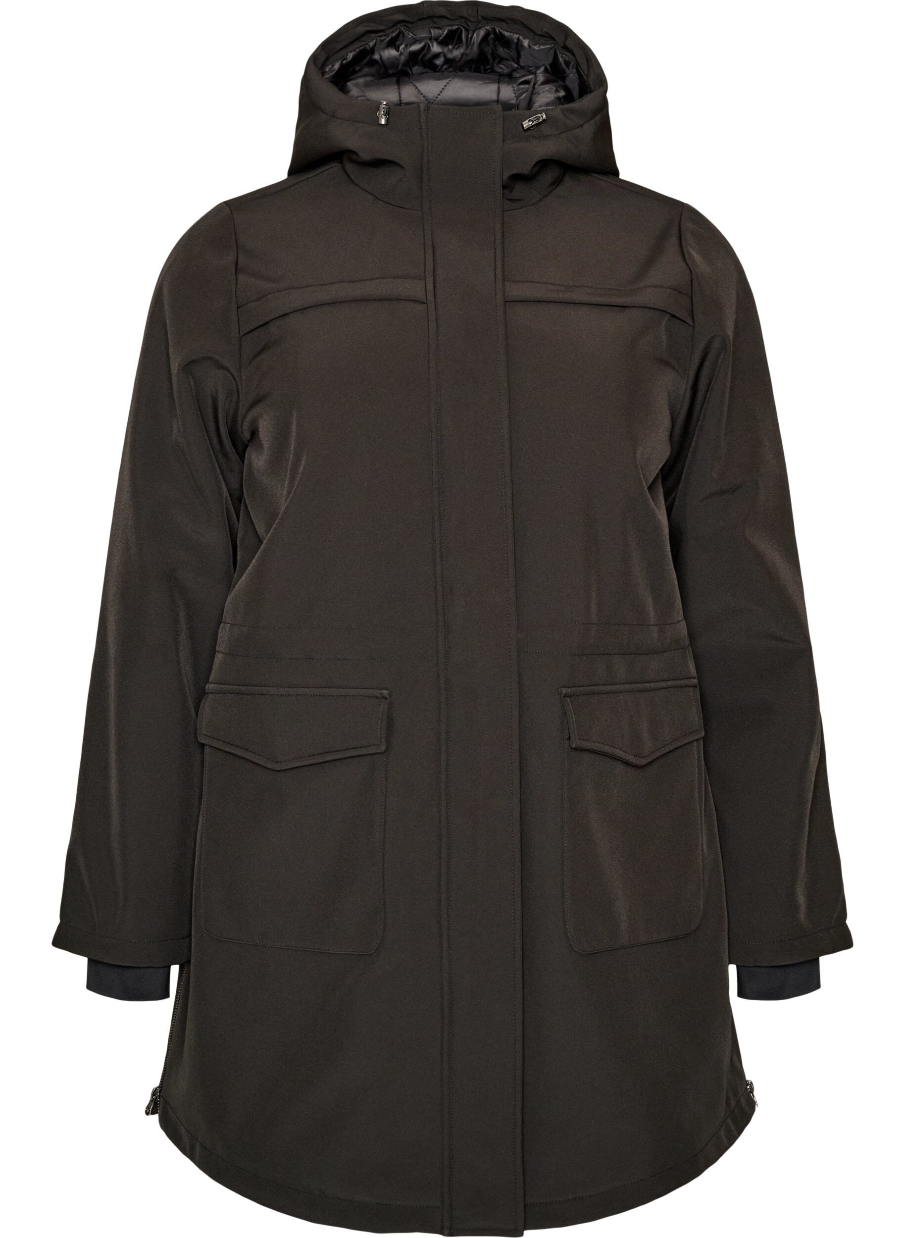 Vannavvisende softshell jakke med vattert f&ocirc;r