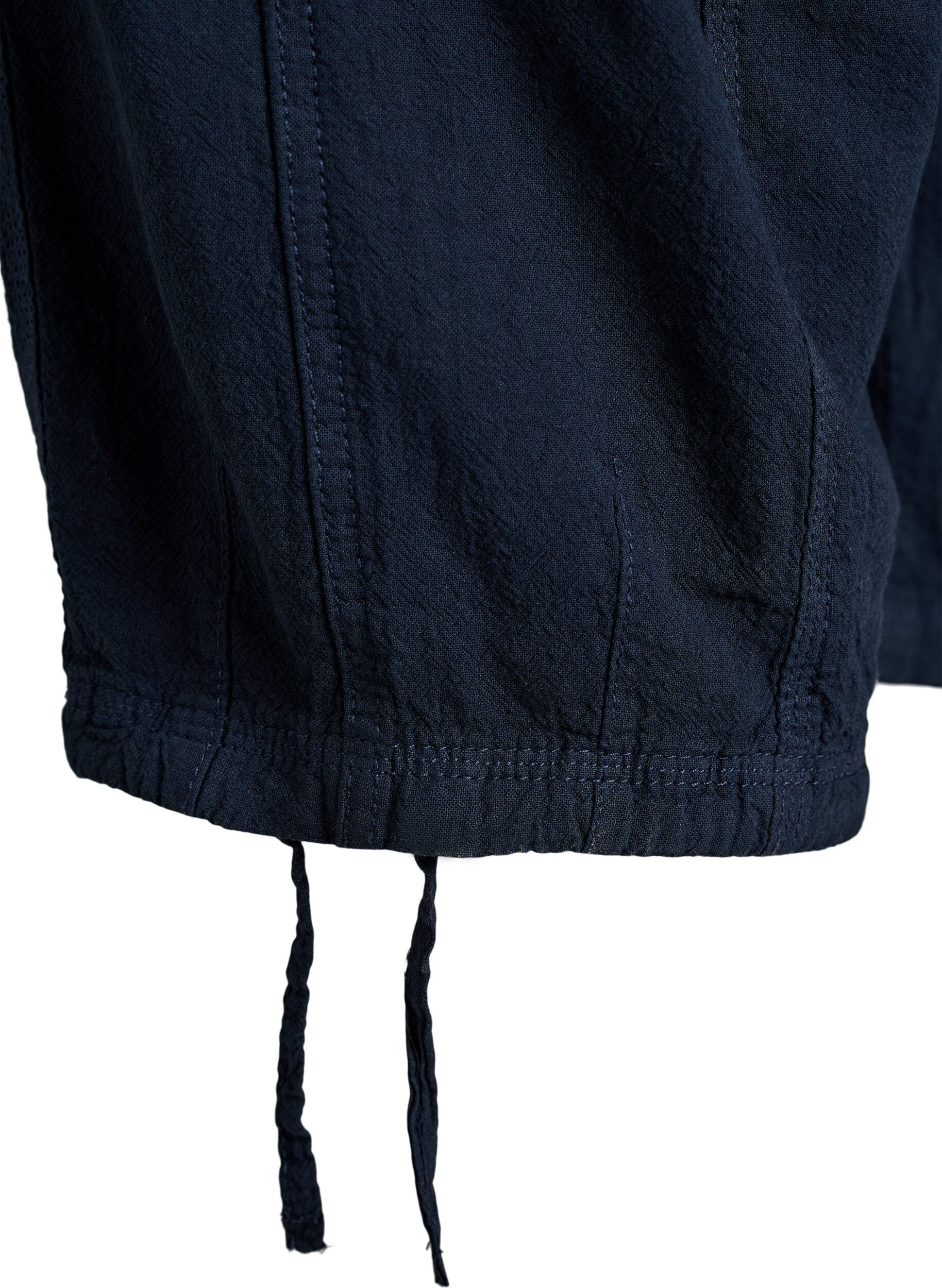 ZizziCapribukser i bomull, Bl&aring;, Packshot image number 3