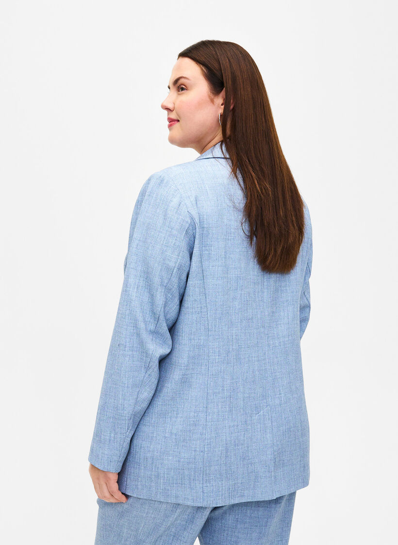 Melert blazer med knappelukking, Infinity , Model image number 1