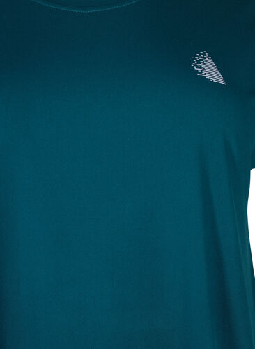 Kortermet trenings-T-skjorte, Deep Teal, Packshot image number 2