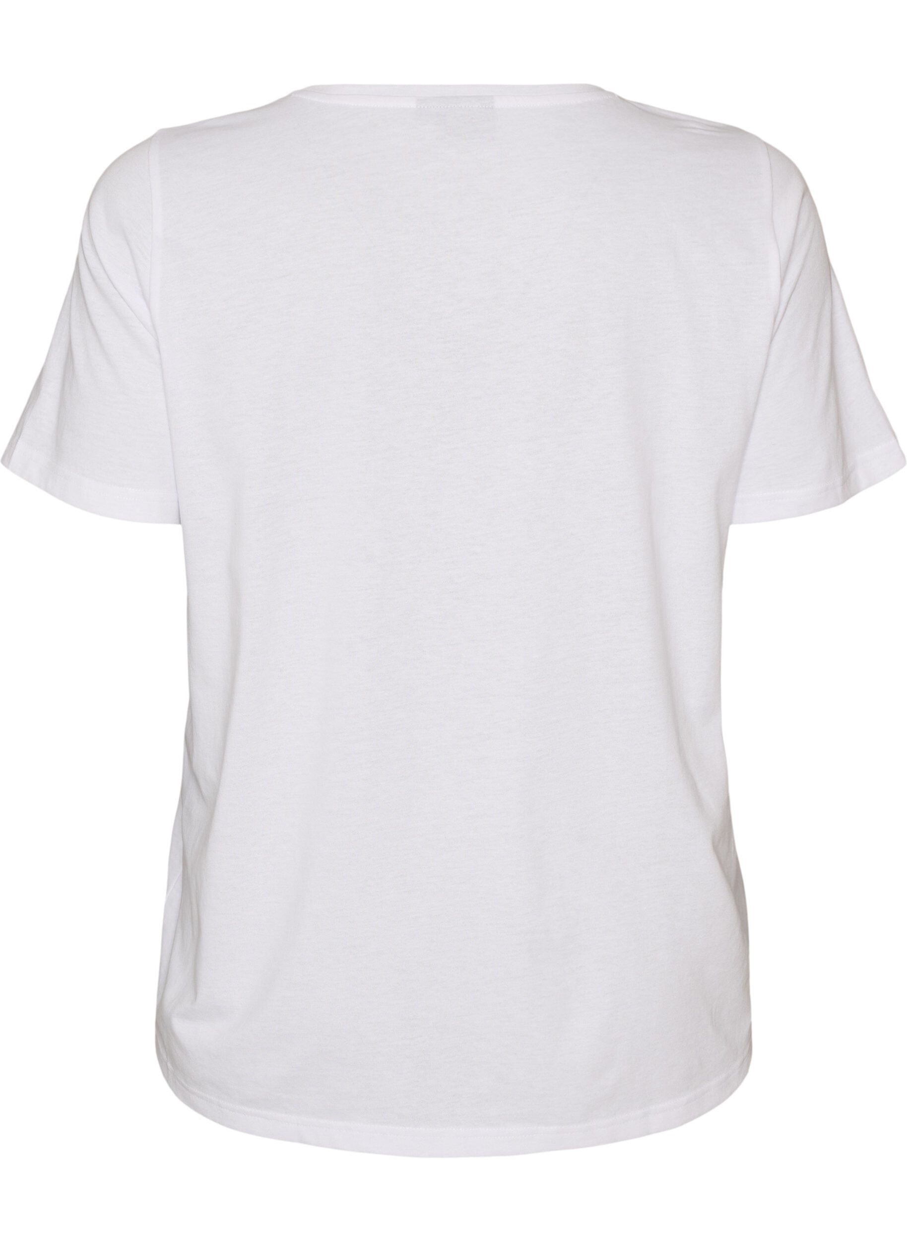 ZizziT-skjorte med trykk, Hvit, Packshot image number 1