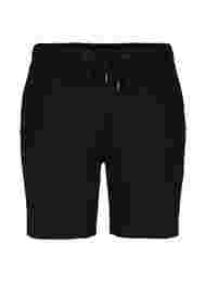 Løse shorts med knyting og lommer, Black