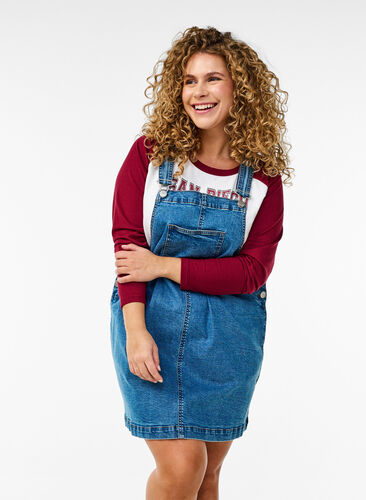 Zizzi Selekjole i denim, Blå, Model image number 0