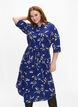 FLASH - Skjortekjole med blomstertrykk, Navy Blazer Flower, Model image number 0