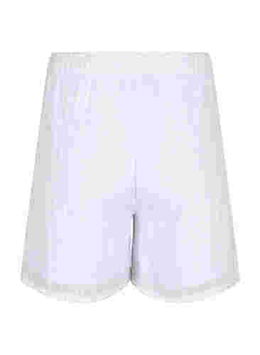 Shorts med strukturmønster, Bright White, Packshot image number 1