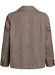 Kort blazer med dobbeltradede knapper, Brun, Packshot image number 1