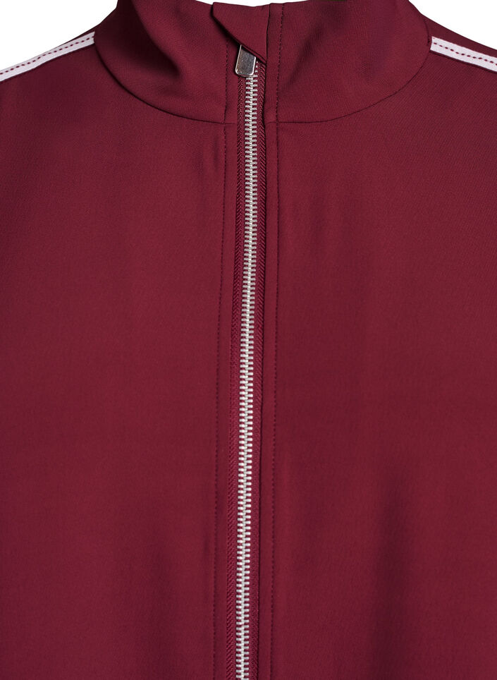 Sporty jakke med glidelås og kule detaljer, T. Port Orch Stripe, Packshot