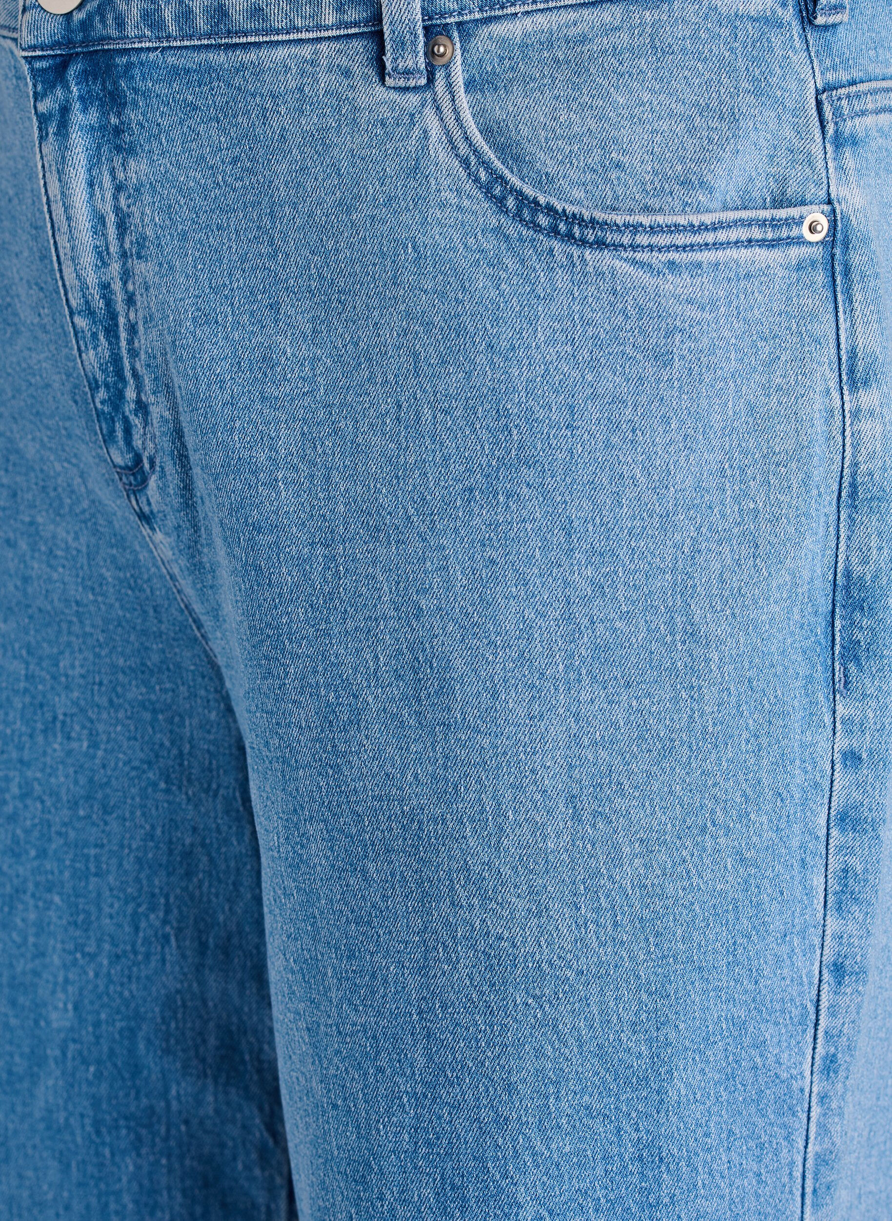 ZizziJeans med vide ben og h&oslash;y midje, Bl&aring;, Packshot image number 2